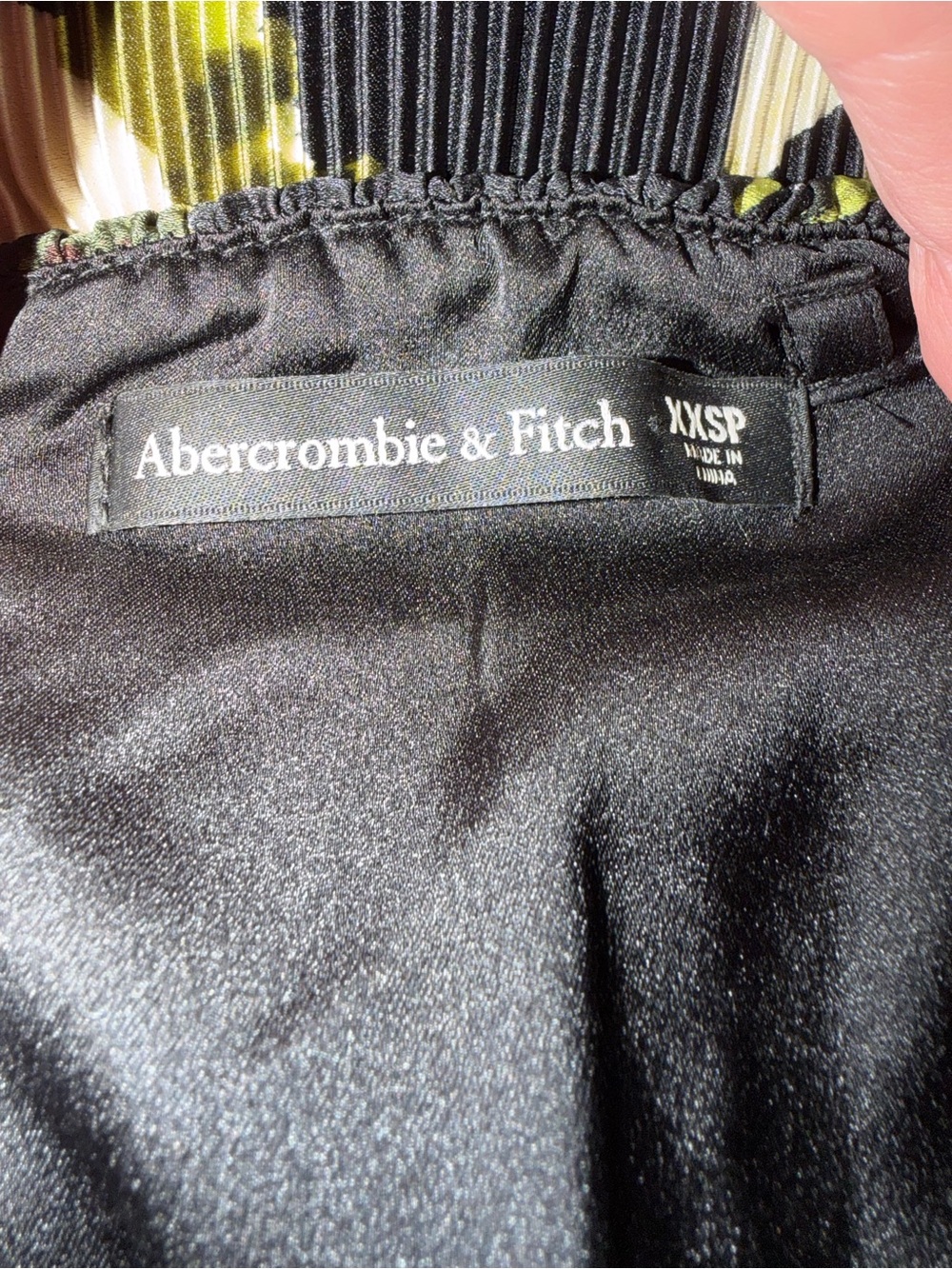 Abercrombie & Fitch Black Floral Strapless Midi Dress, XXSP - Picture 2 of 4